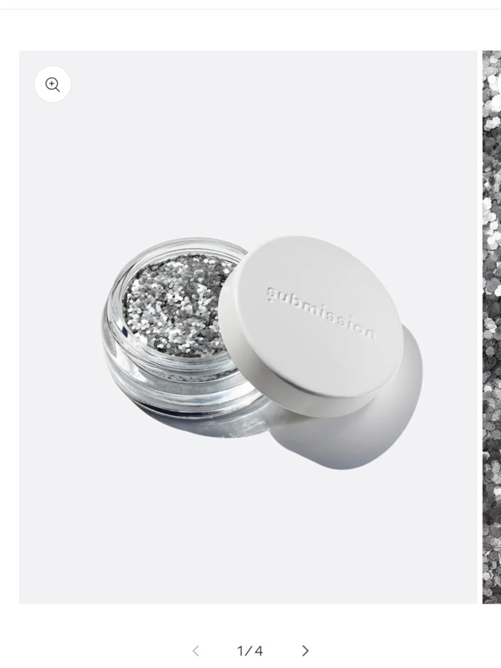 SUBMISSION BEAUTY Glitter Silver and Balm Shiny plant-based glitter alternative